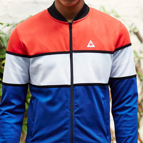 Le Coq Sportif Parisia Tracktop Optical White / Bright Red / Middle Blue for Men